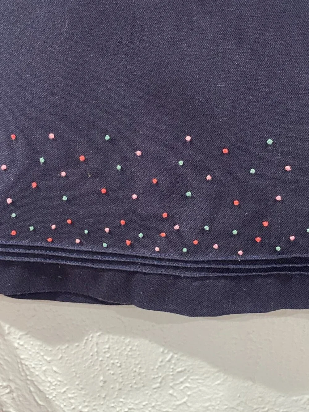 Luli & Me, baby girl's size 18M, navy short sleeve confetti A-line, lined dress.